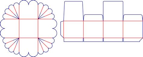 Custom dimensions boxes with lid flower types dieline 163010