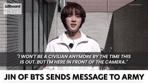 BTS‘ Jin Shared Uplifting Video Message with ARMY About His Military ...