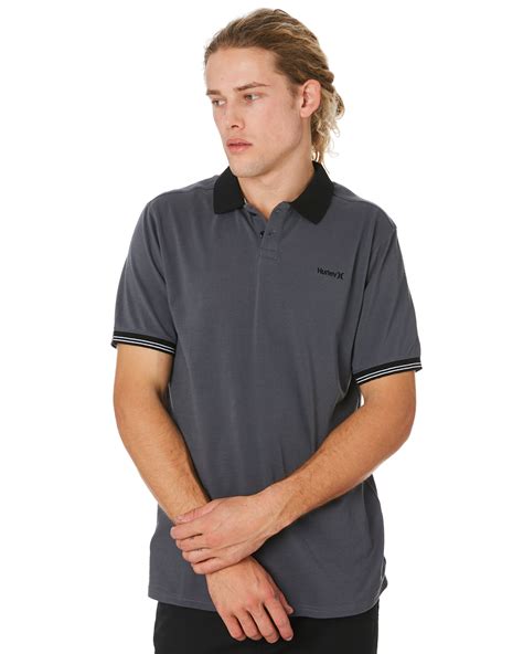 Hurley 2 Stripe Dri Fit Mens Polo Shirt - Dark Grey | SurfStitch