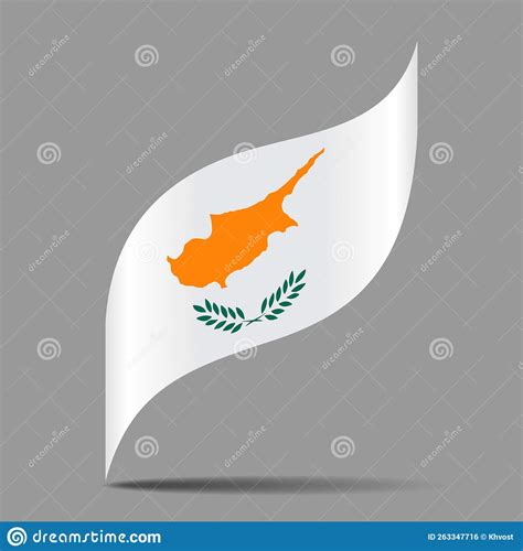 Cypriot Flag Wavy Abstract Background. Vector Illustration. Stock ...