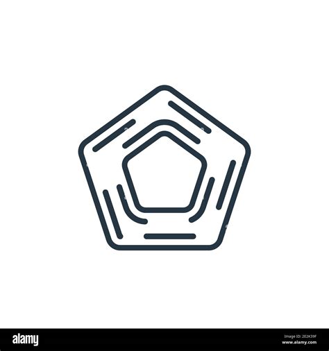 Pentagon outline vector icon. Thin line black pentagon icon, flat ...