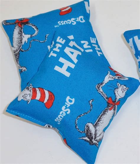 Cat in the Hat Catnip Toy Set of Two Blue Pet Toys Pillow