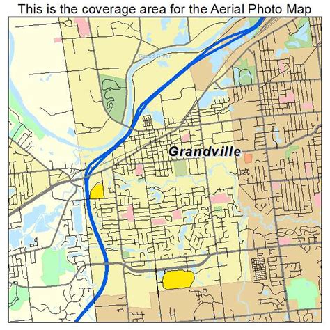 Aerial Photography Map of Grandville, MI Michigan