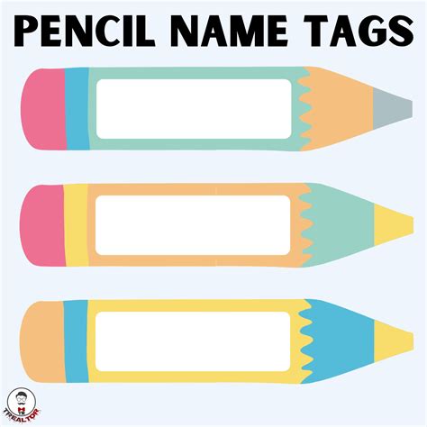 Pencil Name Tags Free Pencil Labels Classroom Name Ta - vrogue.co