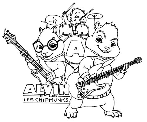 Alvin and the Chipmunks - Alvin Simon and Theodore playing the instruments