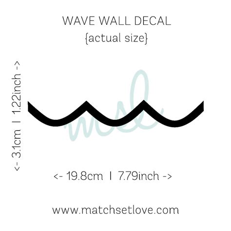 Wave wall decal – Vinyl Wall Stickers – Wave wall art – match set love