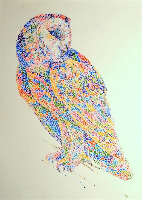 Animal dotted paintings by Ana Enshina ~ craft art ideas