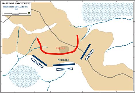 Map of the Battle of Hastings 1066 (USMA)