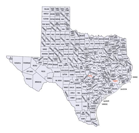 East Texas maps, maps of East Texas counties, list of Texas counties