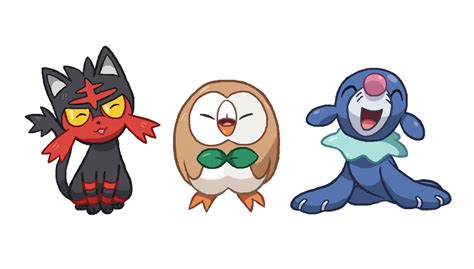 POKEMON SUN MOON STARTERS by Tzblacktd on DeviantArt