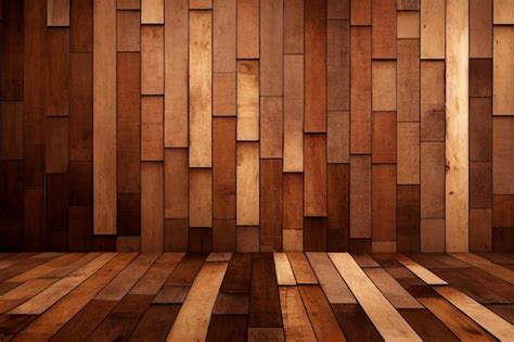 3d illustration of empty wood wall minimal mockup with copy space | Premium AI-generated image