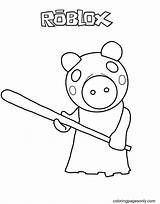 Piggy Roblox Tigry Coloring Page Pages sketch template