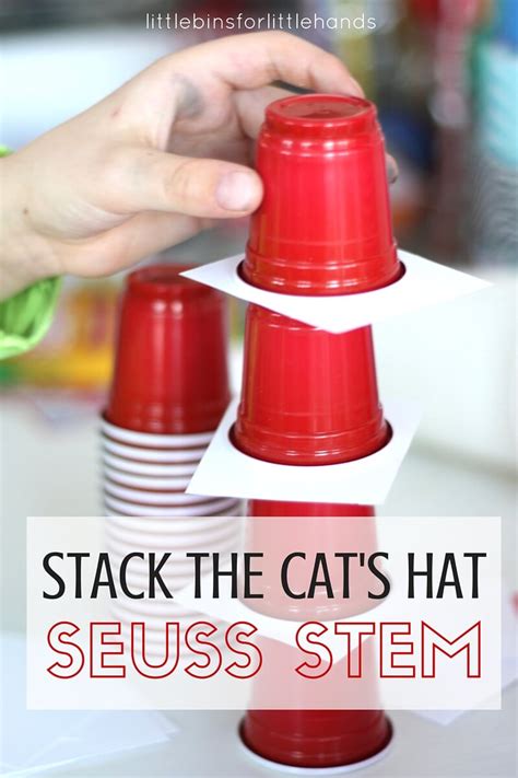 Dr Seuss STEM Challenge Stacking Cups Tower Cats Hat