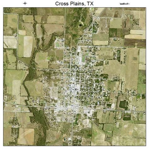 Aerial Photography Map of Cross Plains, TX Texas