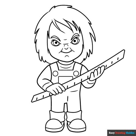 Chucky Coloring Page | Easy Drawing Guides