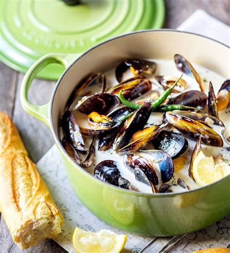 recette moules marinières sauce crème fraîche | Mussels recipe, Le ...