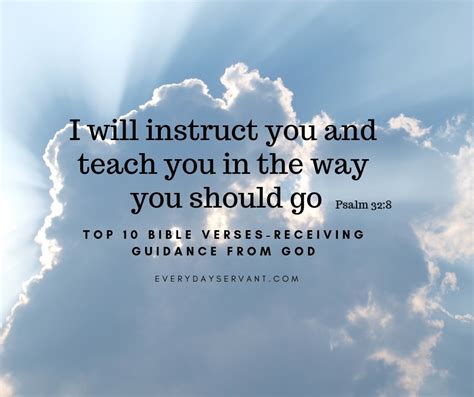 Top 10 Bible Verses-Receiving Guidance from God - Everyday Servant