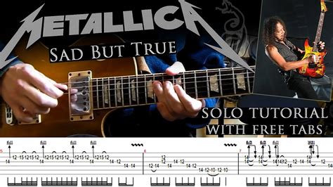 Metallica - Sad But True guitar solo lesson (with tablatures and backing tracks) - YouTube