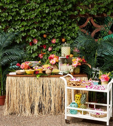 How to Throw an Outdoor Luau Party This Summer | Luau party food, Luau party, Luau