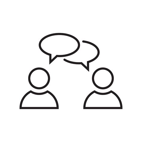 Talk people icon vector in line style. Conversation, discussion sign symbol 12406012 Vector Art ...