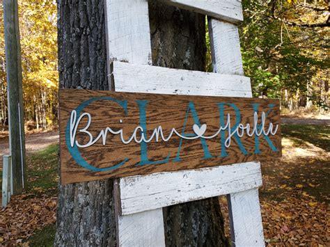 Personalized Laser Cut Wedding Decor Sign with Names – The Farmer's Wife WI