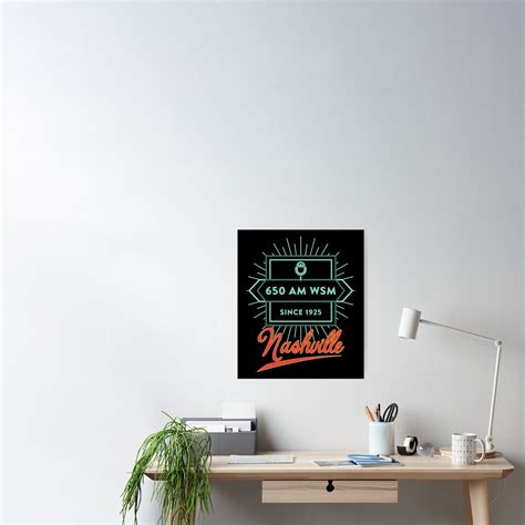 "Vintage WSM 650 AM Radio Logo" Poster by DuaneMatz | Redbubble