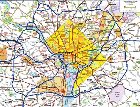 Dc road map - Washington dc road map (District of Columbia - USA)