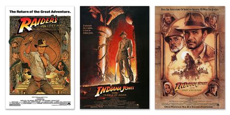 INDIANA JONES I, II & III - 3 PIECE MOVIE POSTER / PRINT SET (REGULAR STYLES) - Walmart.com