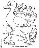 Duck And Duckling Coloring Pages  Free Printable Templates sketch template