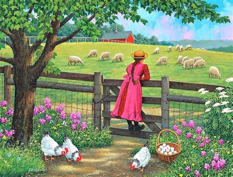 Pin by DD ⛪ on farm friends | Farm art, Farm paintings, Landscape art