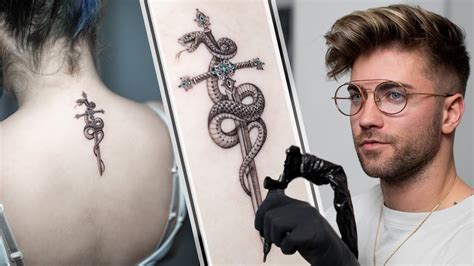 Snake With Knife Tattoo - 50 Snake Dagger Tattoo Ideas For Men Sharp Serpent Designs / Every ...