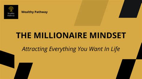 The Millionaire Mindset