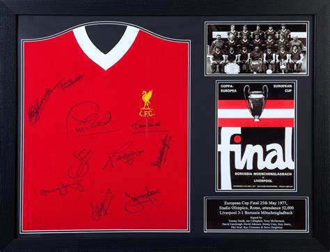 Liverpool 1977 European Cup Winners Signed Shirt - Framed