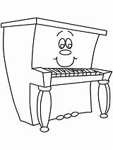 Playing Piano Coloring Page sketch template