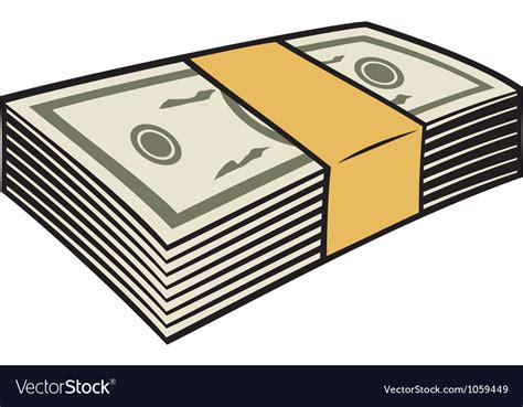 Stack money Royalty Free Vector Image - VectorStock