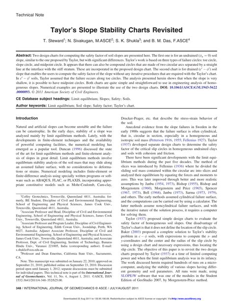 (PDF) Taylor’s Slope Stability Charts Revisited