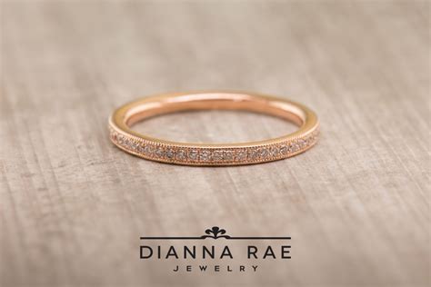 Rose Gold Vintage Diamond Wedding Band – Dianna Rae Jewelry