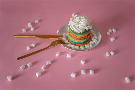 Tray with breakfast on bed near book · Free Stock Photo