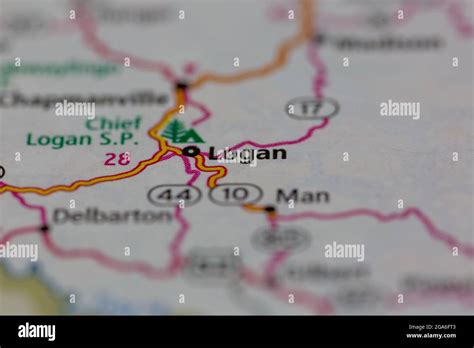 Map of logan west virginia hi-res stock photography and images - Alamy