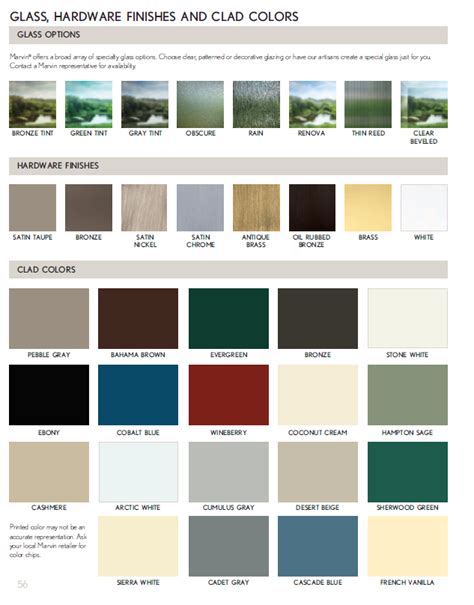 Marvin Window Door Parts Color Chart - Marvin, Integity Infinity | All Window Door Parts Group