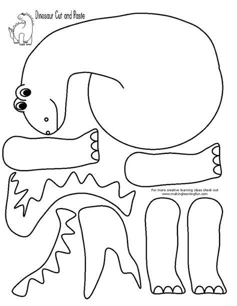 Printable Dinosaur Body Template