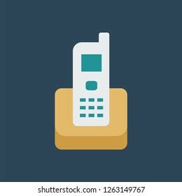 Silhouette Icon Office Phone Stock Vector (Royalty Free) 1263149767 ...