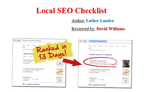 The 2024 Local SEO Checklist review- Top SEO Experts' secrets