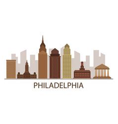 Philadelphia skyline Royalty Free Vector Image