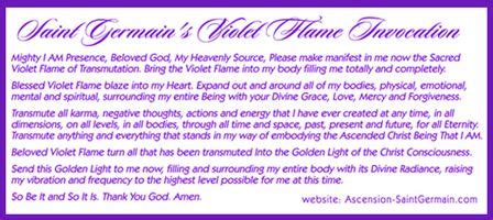 Violet Flame Invocation | Invocation, Flames, Saint germain