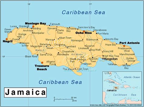 Map of Jamaica - Negril, Jamaica in 2023 | Jamaica map, Visit jamaica, Treasure beach jamaica