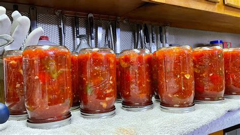 | Homemade Tomato Canning with Summer & Zucchini squash Recipe | Good for Chili, Spaghetti ...