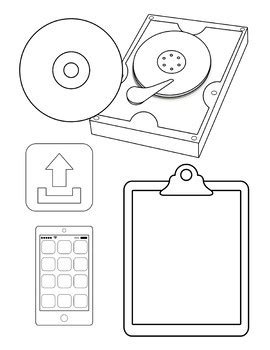 Computer Lab Tech Lab Digital Clip Art Bundle, Color and Black White