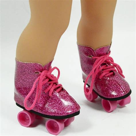 Pink Glitter Roller Skates for 18 Inch Dolls - Walmart.com - Walmart.com