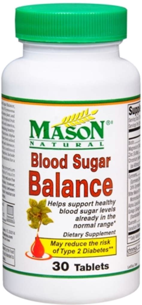 Mason Natural Blood Sugar Balance Tablets 30 Tablets - Walmart.com ...